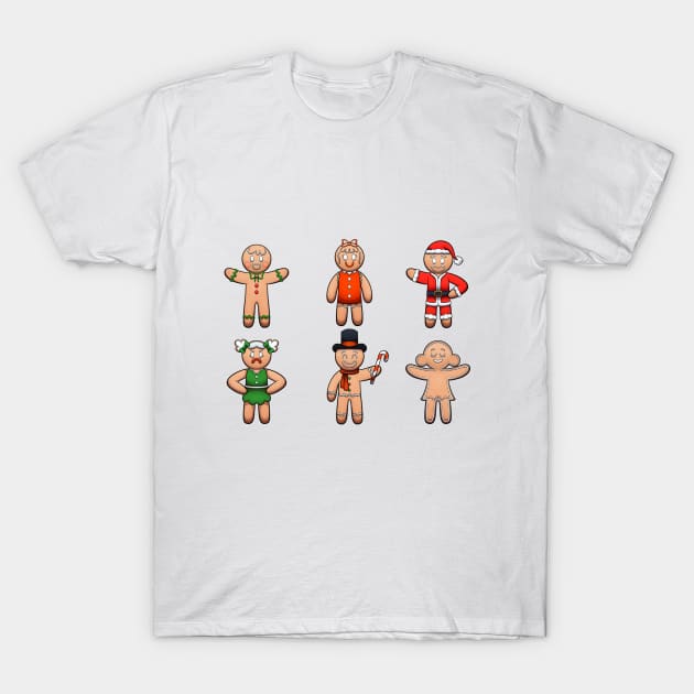 Gingerbread Men And Women T-Shirt by TheMaskedTooner